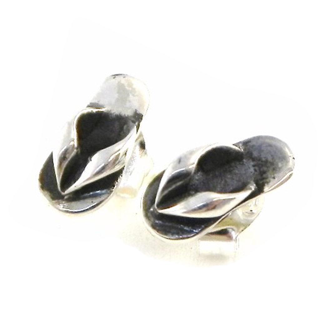 Les Trésors De Lily [C6949] - Strieborné náušnice 'Žabky' strieborné - 8x3 mm