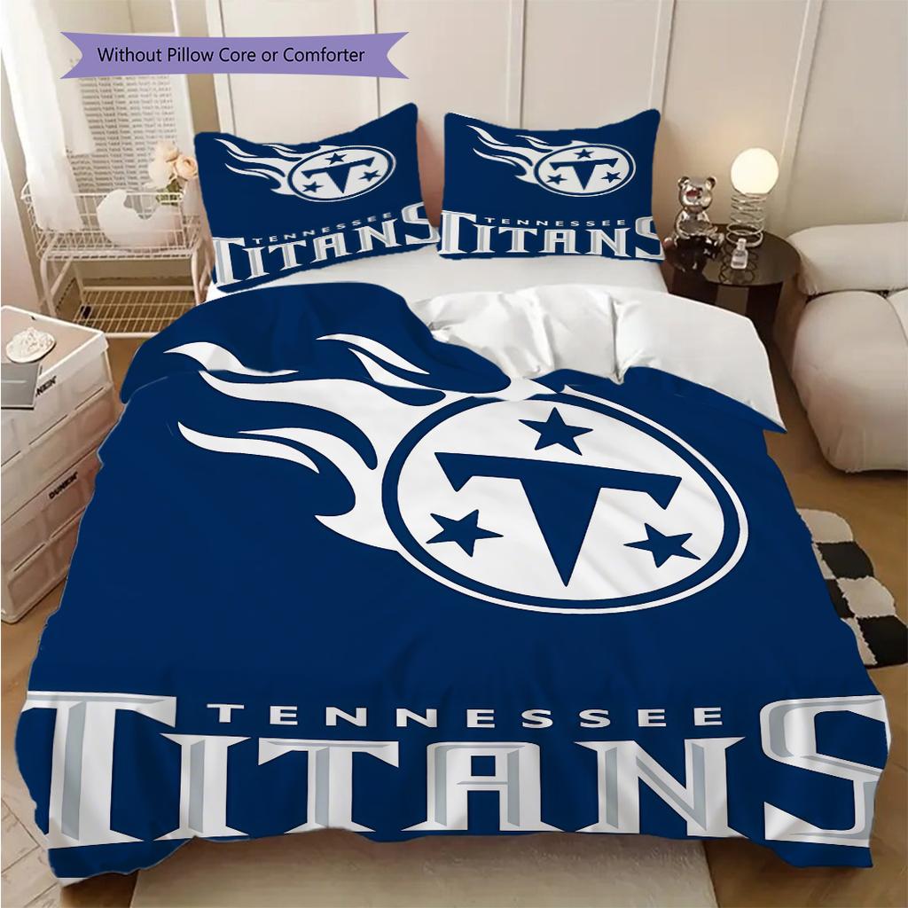 Set Copripiumino Trapuntato con Fantasia Tennessee Titans Federa Decorazione per la Casa Regalo di Compleanno (1 * copripiumino + 2 * federa, senza nucleo)