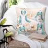 Hatsune Miku Print Short Plush Throw Pillow/Sofa Cushion/Simple Nap Mat/Office Lumbar Support Cushion, Anime Home Decor