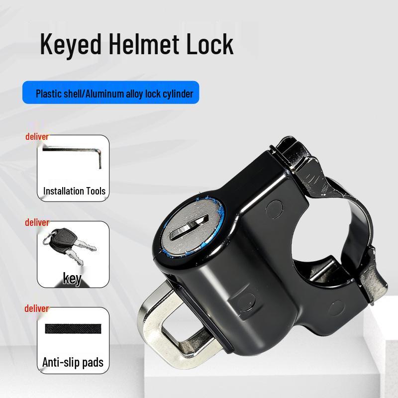 Anti-Theft Electric Bike Helmet Lock - Pry-Proof Fixed Hook for Bicycles
