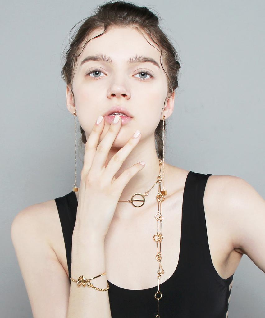 De La Lune Cube Drop Earrings [Dl17Sser13Mtf]