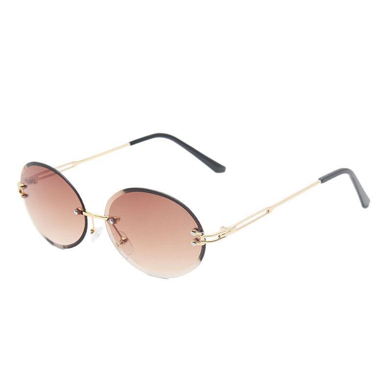 Women's Trendy Frameless Gradient Oval Sunglasses