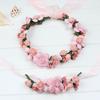 S160707 Artificial Flower Hairband And Bracelet Set Fabric Material For Women And Girls