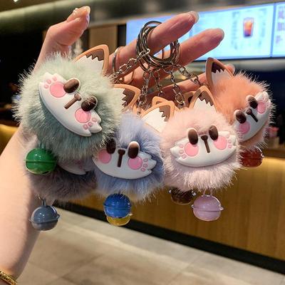 Porte-clés Pendentif Peluche Chat Calico - Parfait pour les Sacs à Dos & les Chambres d'Étudiant, Cadeau Idéal pour les Femmes & les Meilleures Amies.