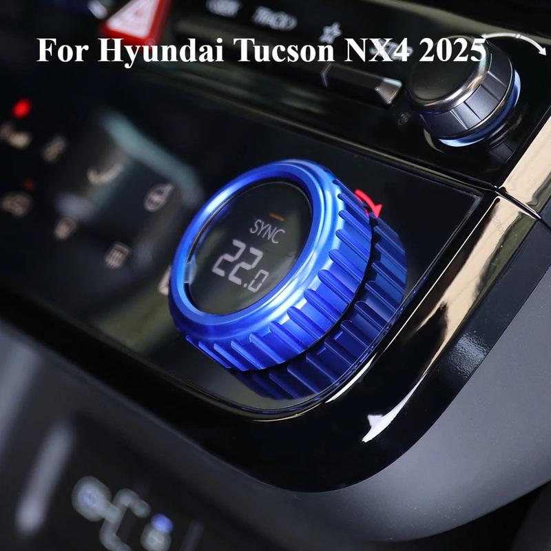 Aluminum Alloy Red Blue Black Interior Air Conditional Konb Ring Trim Cover For Hyundai Tucson NX4 2025 Accessories
