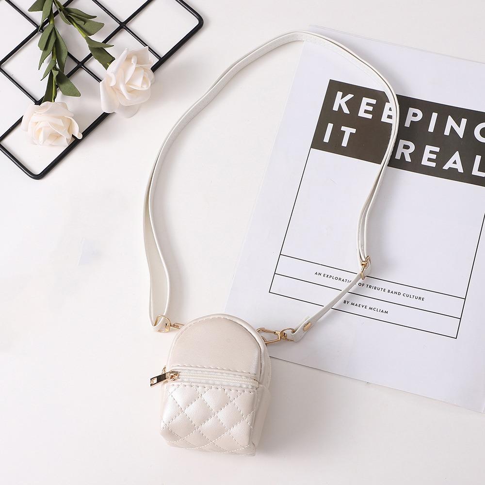 Backpack Shape PU Mini Coin Purse with Keychain PU Small Wallet  Headphone