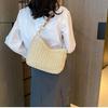 Summer Beach Vacation Straw Woven Bag for Women - Chain-Embellished Versatile Handheld Shoulder Bag