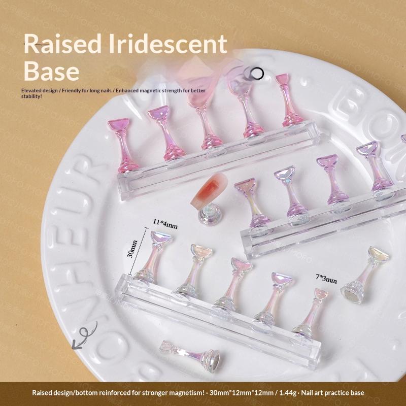 Non-Magnetic Nail Stand For Press On Nails Display Acrylic Nail Tips Practice Holder Reusable Nail Stand For Beginners Diy Salon