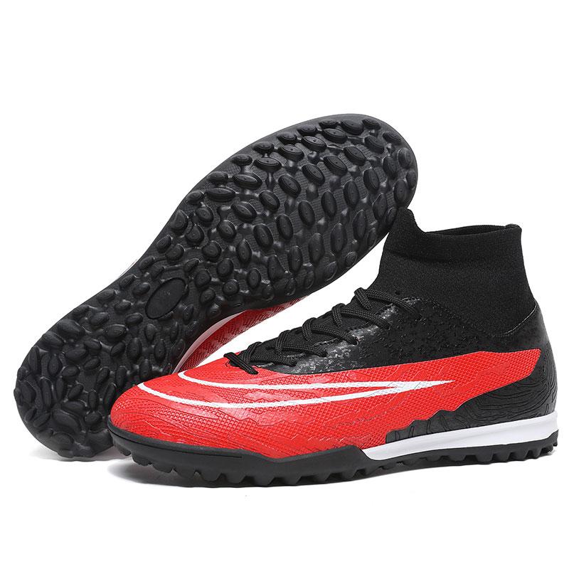 New Autumn High Top Lightweight Adult Football Shoes Supportive Shock-absorbing Sports Shoes Comfortable Track Field Spikes