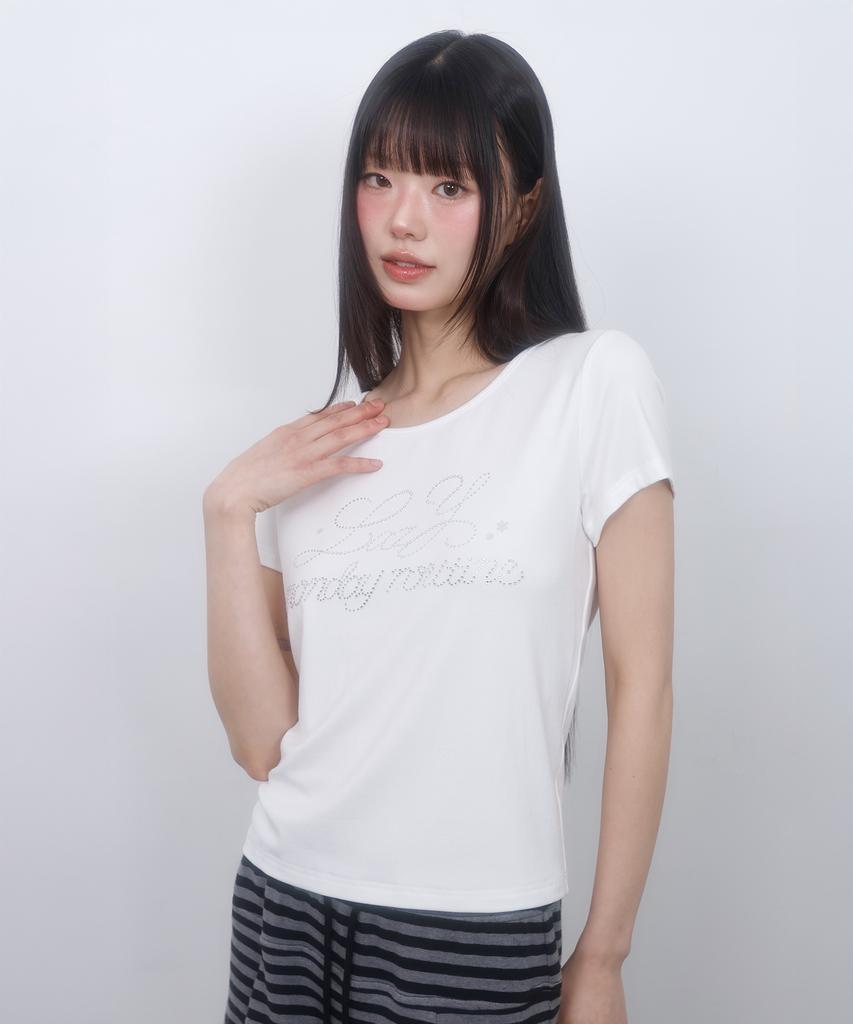 LMR Hot Fix Cutout Short Sleeve T-Shirt White