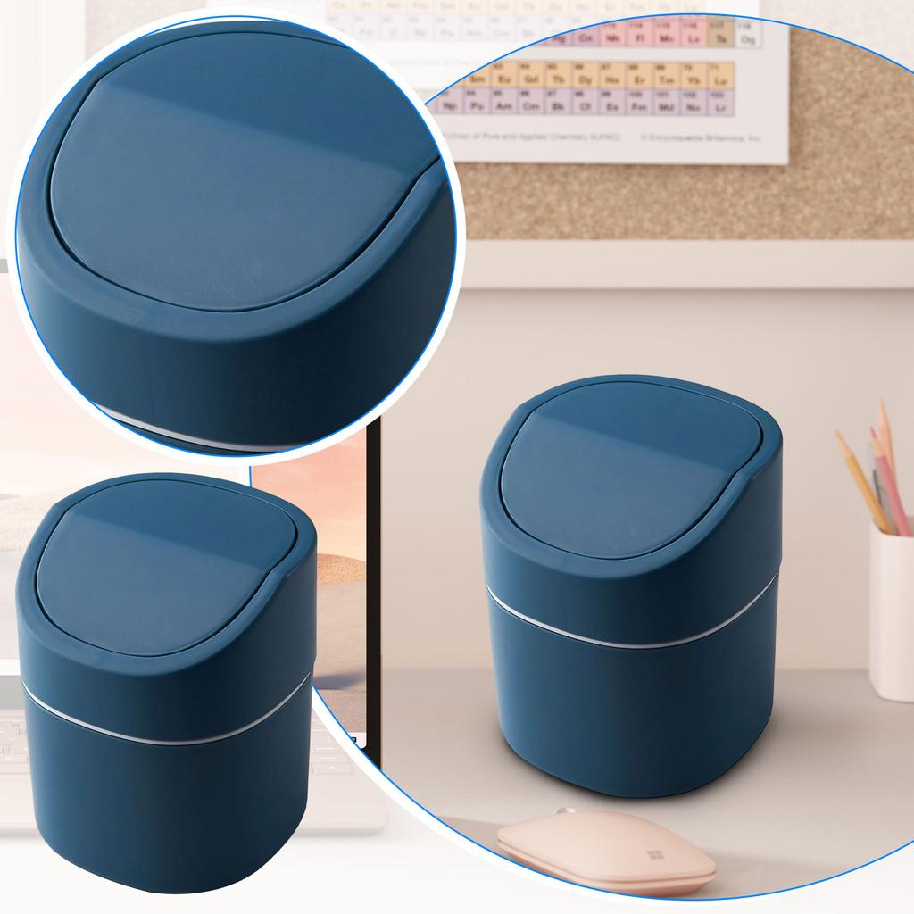 Household Flip Desktop Trash Can Dressing Table Study Waste Basket Bedside Table Small With Lid Sundries Storage