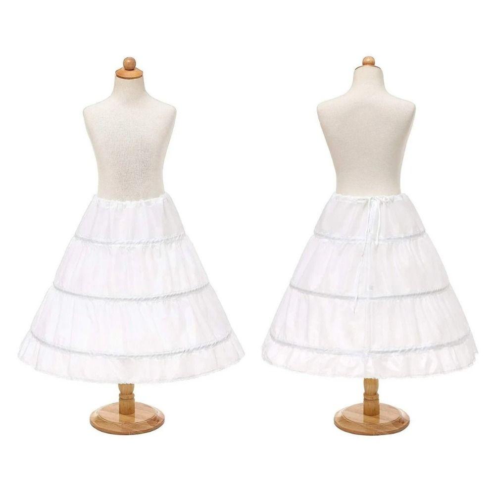 Lace Lolita Petticoat Elastic Waist Cosplay Crinoline Underskirt Bride Wedding Dress Lining Girls