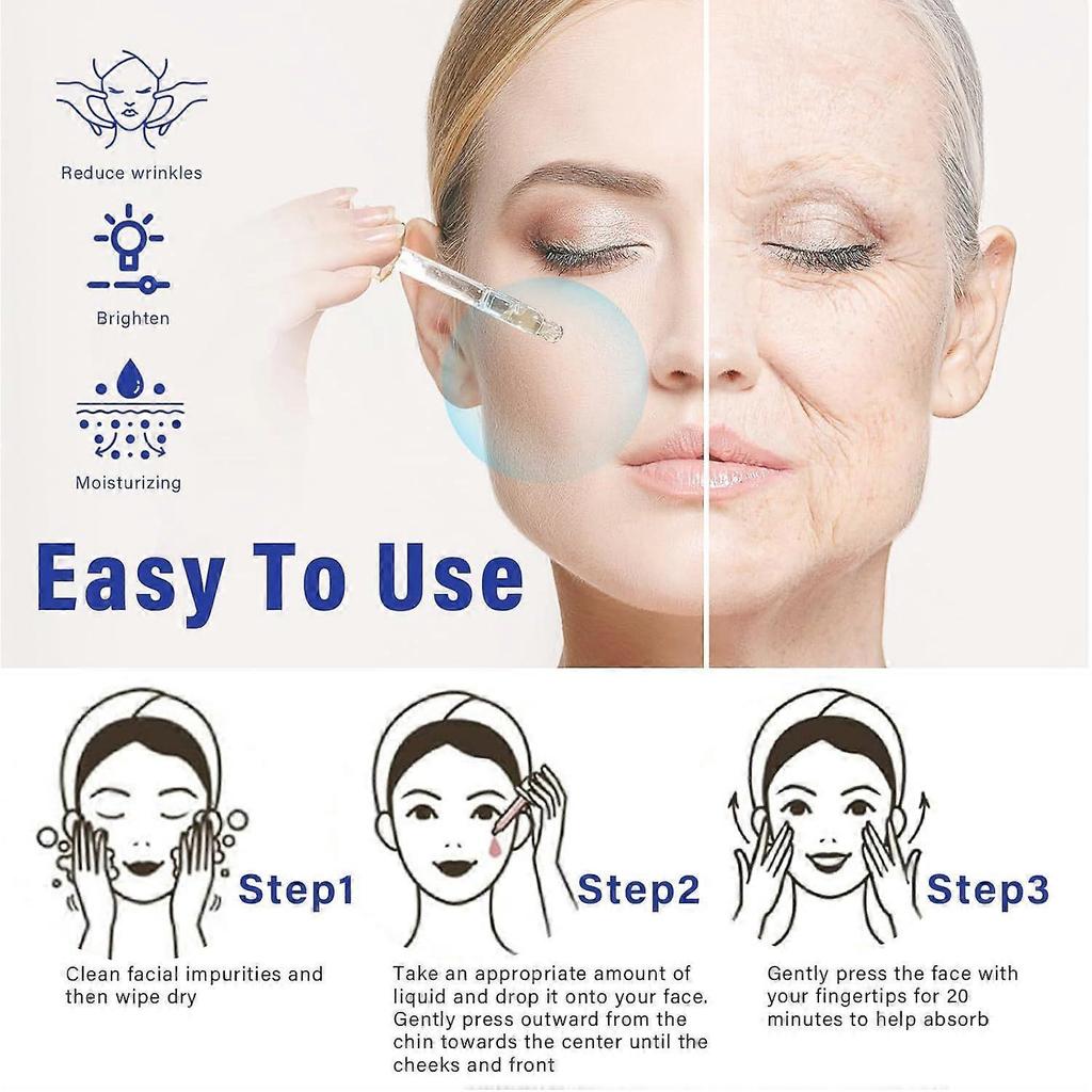 Stock Solution Facial Serum, Plump Skin Anti Aging Serum, Instant Face Tightening Serum for Women, Facial Anti-aging Essence Hydrates, Reduce Fine Lin