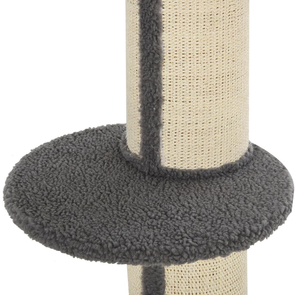 Cat Tree with Bed, Cushion, Plush Cover, and Sisal Rope Poles