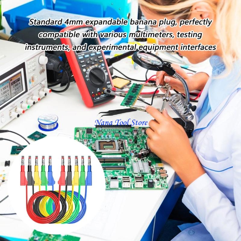 31GJ Выдвижные тестовые кабели с разъемами типа «банан» 4 мм для мультиметров, гибкие щупы China Mainland