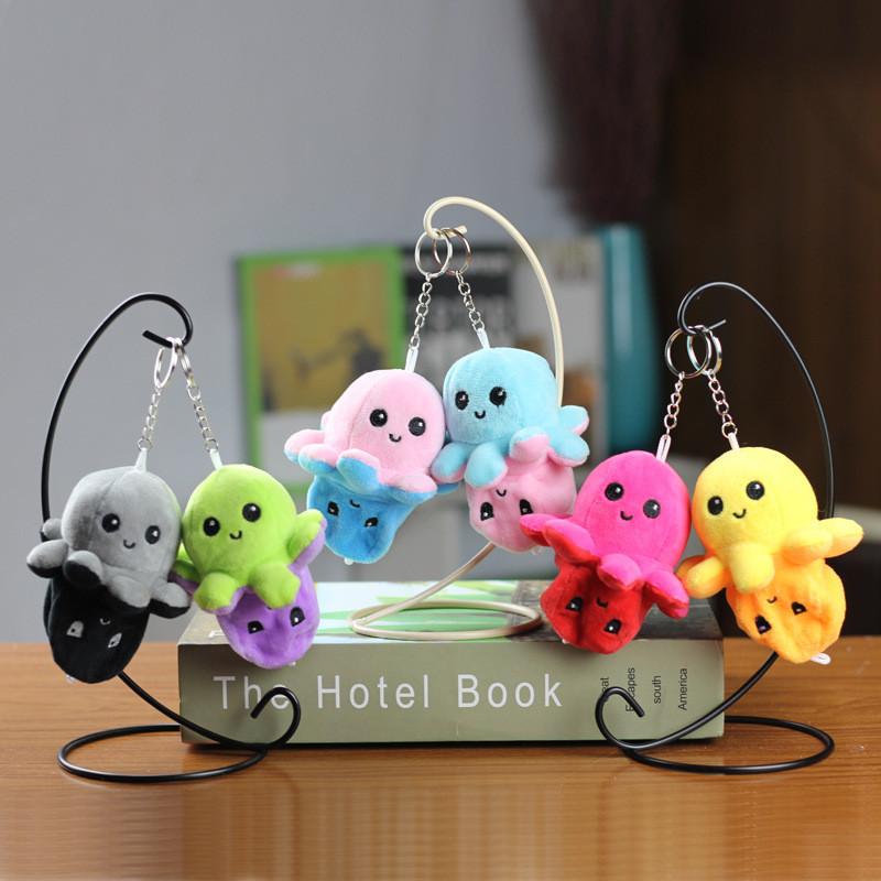 Adorable Reversible Octopus Plush Toy With Soft Short Plush In Multiple Colors