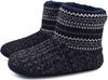 COFACE Men's Plus Size Boa Boots, Winter Warm, Quiet, Washable, 14 Colors, Sizes 24.0-31.0 Cm (AR5892 - Black/White) - Sizes 26.5 Cm
