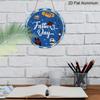 2D Flat 1pc, 8x8 in, Happy Father's Day aluminum metal logo, family gift window decoration, porch, room, home, wall decoration, easy to hang