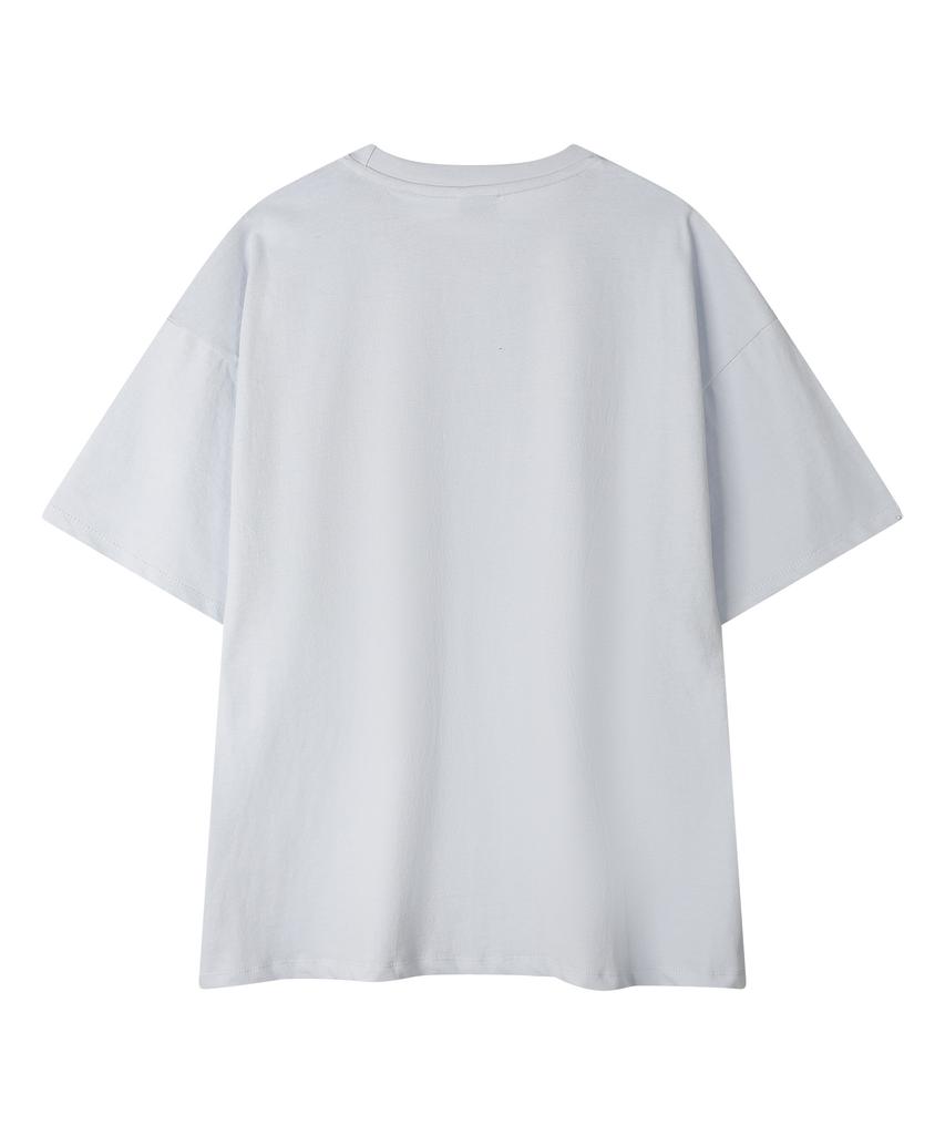 SUNDAY FRUIT MARKET Boat Pocket Tee Skyblue