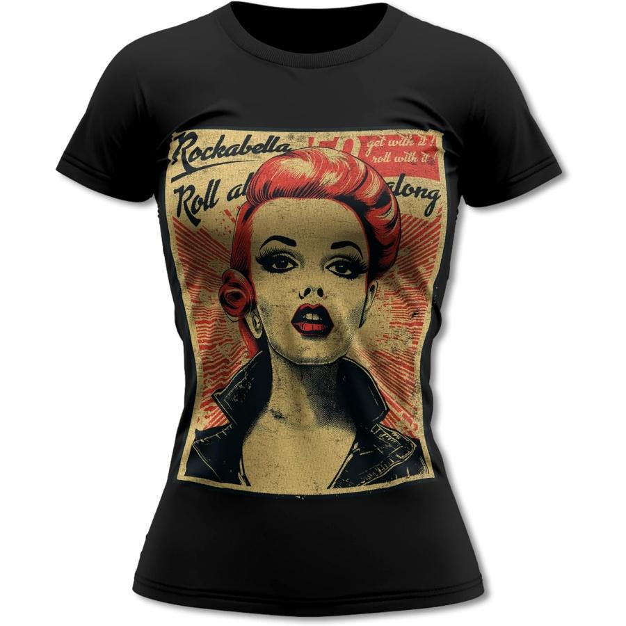 Bands and Bones Rockabella 8 Rockabilly Women s T-Shirt S
