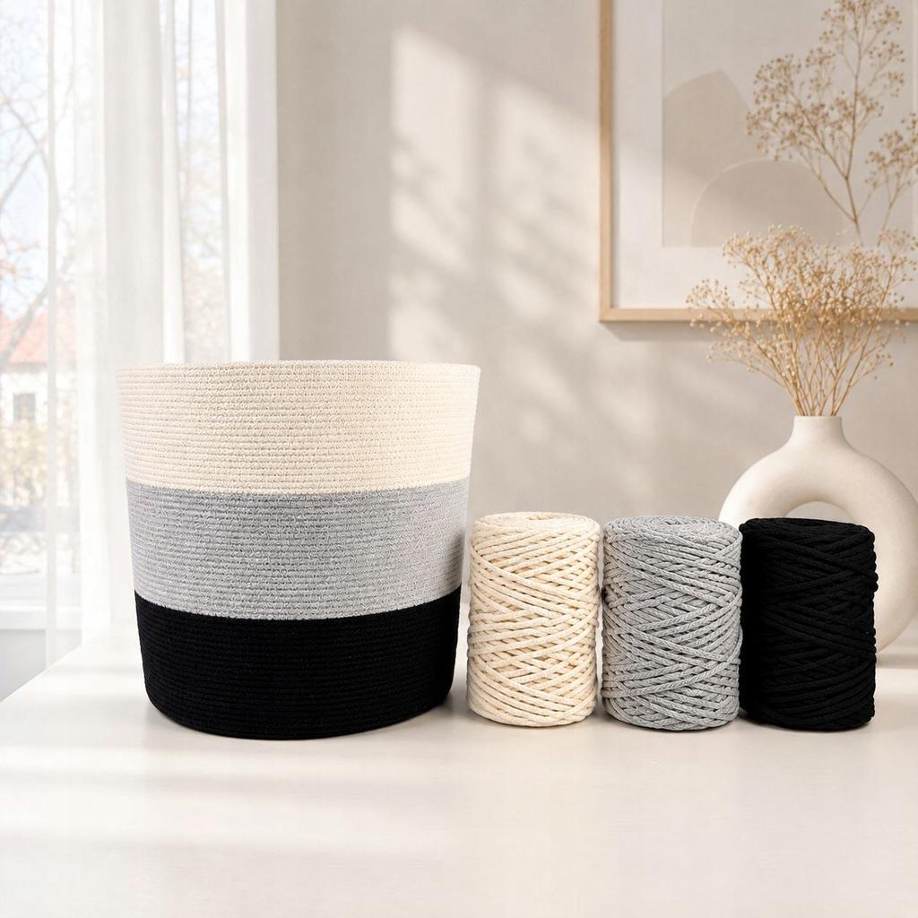 COTTON LAUNDRY BASKET 30x30cm FOR HANDMADE PREMIUM TOYS