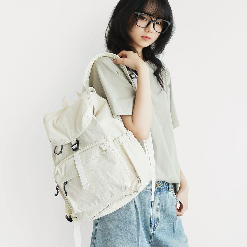 

Video Game Soda Japan fashion Lightweight Nylon Backpack Women College Student Schoolbag Computer Bag Water Repellent Backpack Hiking Backpack Beige