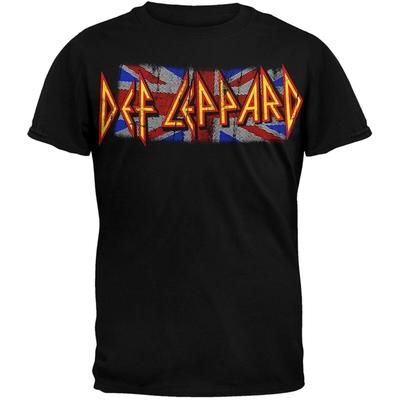 DEF LEPPARD CD Hülle UNION JACK LOGO Offizielles SHIRT XL neu