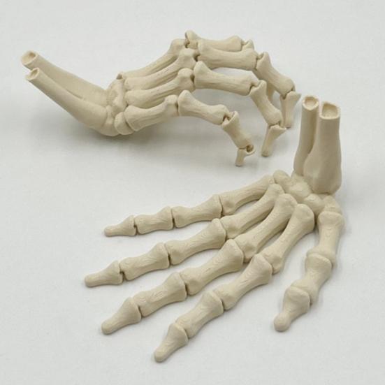 Halloween Skjeletthånd 3D-printet Plast Menneskehånd Beinmodell Skumle Halloween Triks Rekvisitter for Borddekking Festartikler Spøkelseshus Hjemmedekor