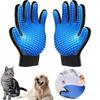 Pet Grooming Kit for Dog Cat Rabbit Fur 2 Sided Grooming Brush Bath Cleaning Glove De-Shedding De-Matting Pet Hair
