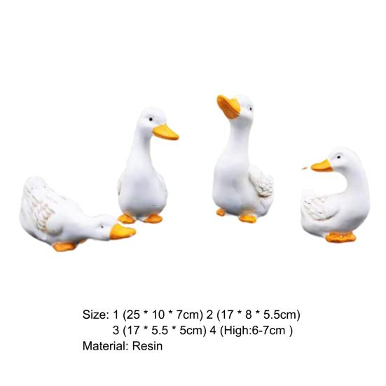Statuie de rață Simulare înaltă Toate se potrivesc cu rășină Artă Artizanat Apă potabilă Model de rață Accesorii de grădină