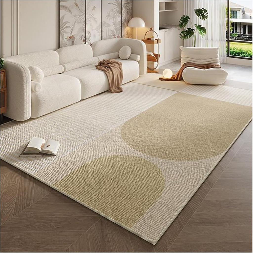1PC Creme Stil Licht Luxus Teppich Wohnzimmer Sofa Couchtisch Decke Rutschfeste Schlafzimmer Garderobe Matte Wohnkultur