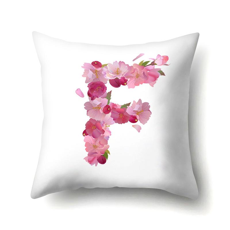 Polyester Kissenbezug Heim Auto Dekoration Druck Kissenbezug 26 Englische Buchstaben Kissenbezug