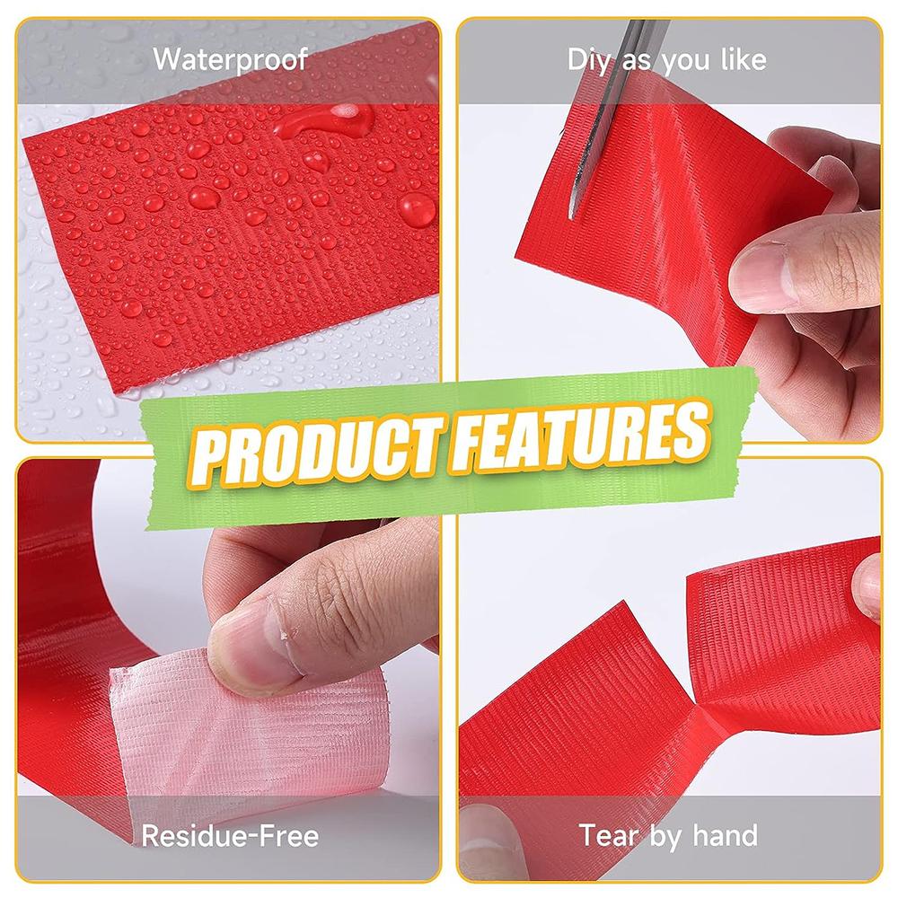 4.8cm*10m Colored Extra Strong Selfadhesive Tape Waterproof Heavy Duty No Residue Craft Duct Tape for DIY Art Packaging Coding