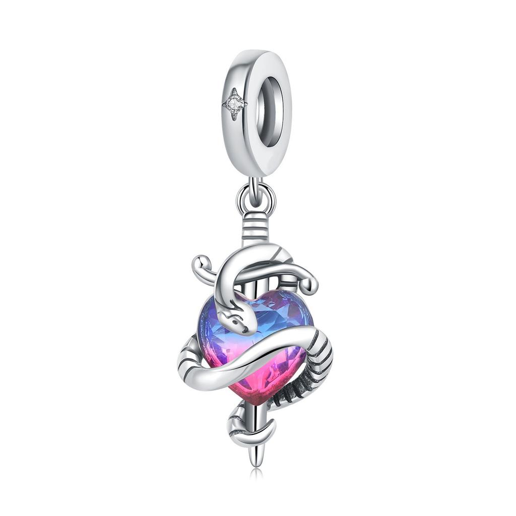 S925 Silber Tier-Thema Armband Perlen Anhänger Elefant Kaninchen Leopard Löwe Anhänger Perlen DIY Schmuckherstellung Zubehör