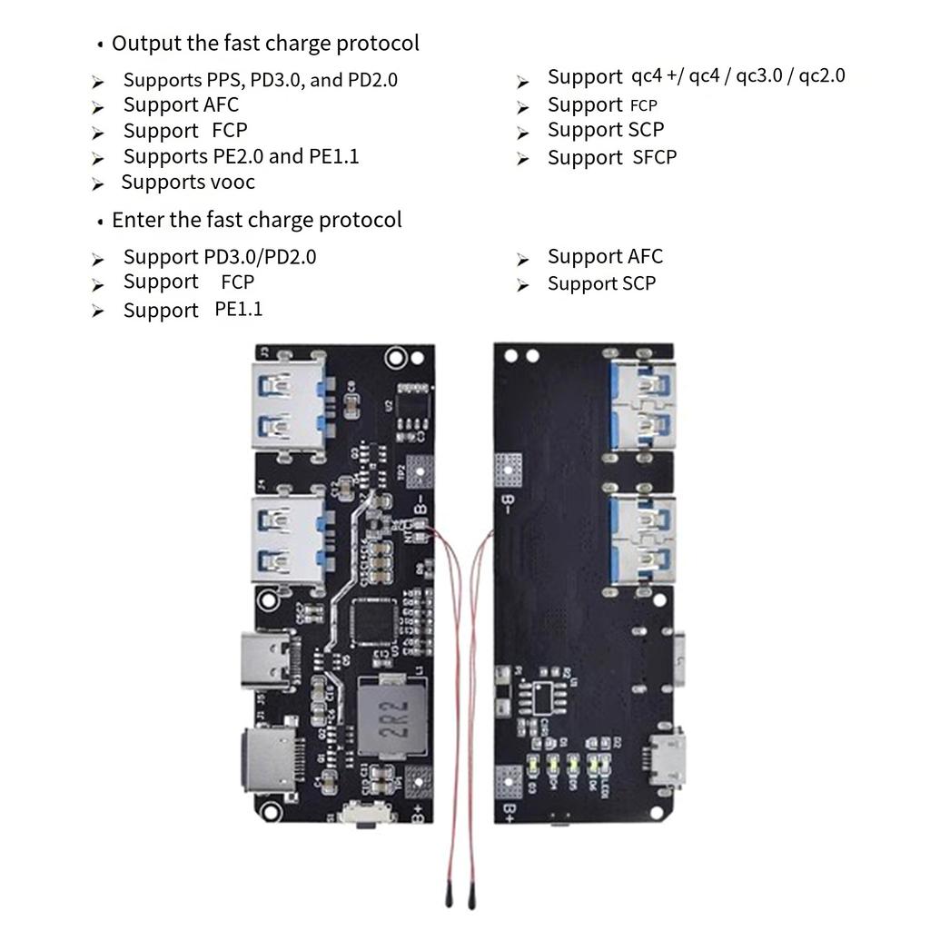 High Speed 5 Port USB Charging Board for Mobile Devices Fast Charging Module Transformer with QC4 PD3.0 Protocols 22.5W