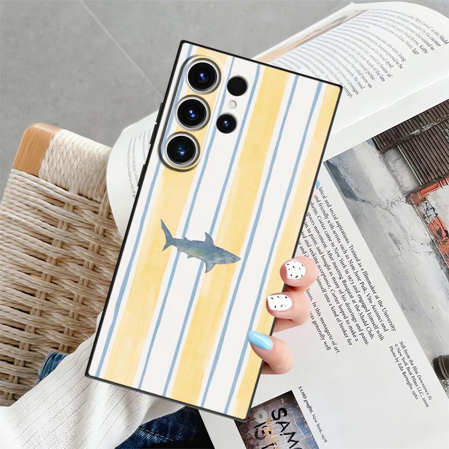 Marine Animals Soft Back Phone Cover Case for Samsung Galaxy S9 S20 S25 Ultra S25+ S24 Plus S23 FE S21 S24+ S22