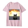 Men's funny cat short-sleeved T-shirt - funny and funny