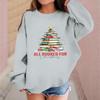 Children's Fashionable Casual Long-sleeved Loose Christmas Print Pullover Sweatshirt