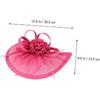 BESPORTBLE Bridal Tops Hat Fascinator with Mesh Veil Rose Red Women’s Wedding Tea Party Headpiece Special Occasion Accessory