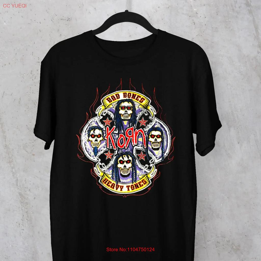 Korn band bad bones heavy tones T shirt black S 5Xl 3F657 vintage Washed homme designer clothes fashion Top For Everyday Wear