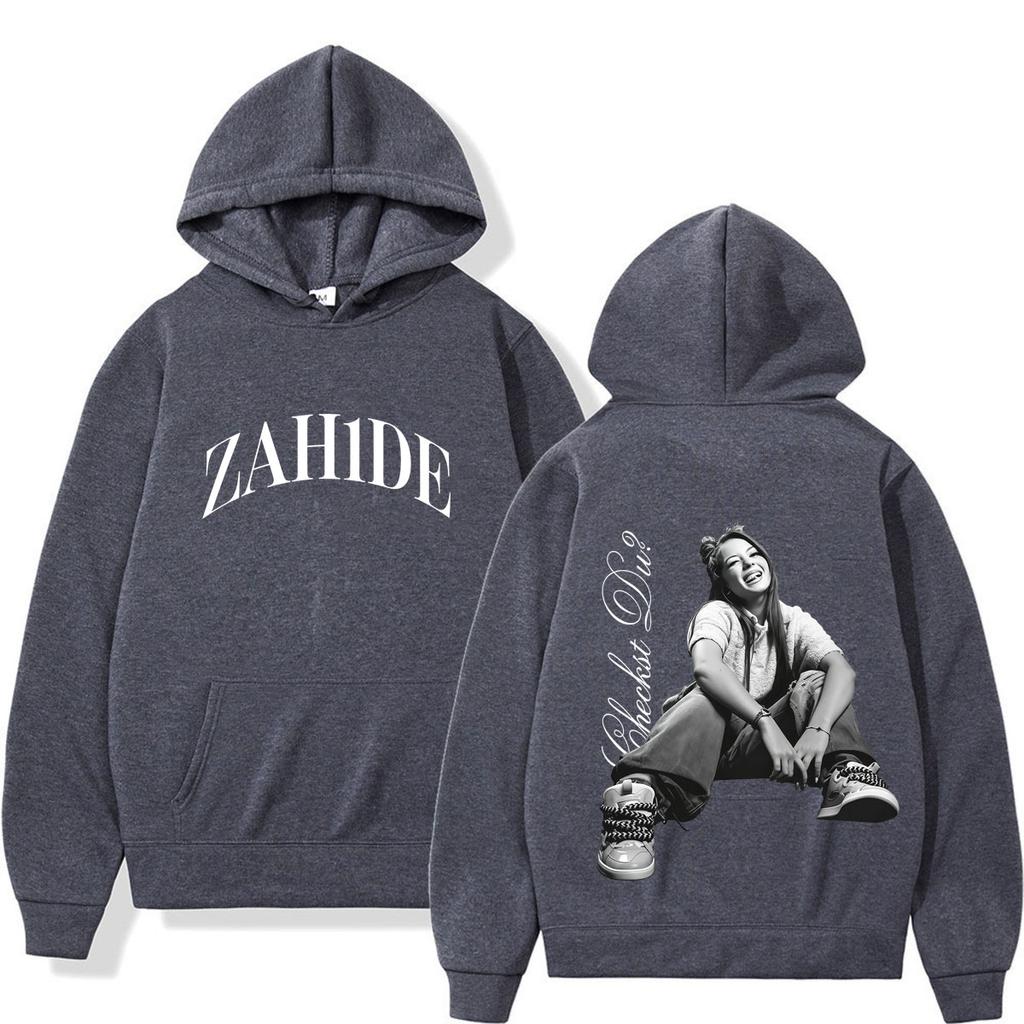 Singer Zahide Tour 2026 Merch Graphic Hoodies Unisex Fashion Winter Hip-hop Loose Casual Vintage Sweatshirts Streetwear