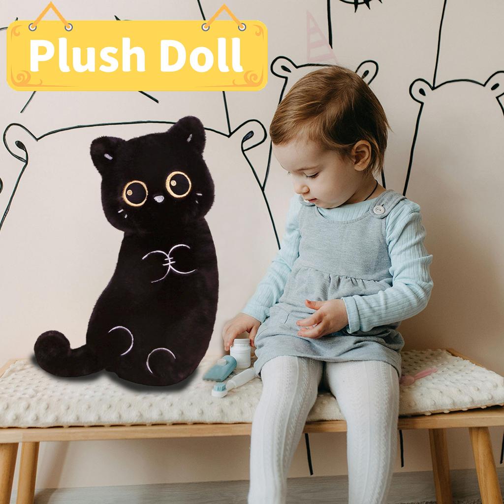 Almofada de Pelúcia Gato T Fofa Brinquedo de Pelúcia Boneca de Pano Longa para Dormir Almofada de Boneca Presente de Aniversário Infantil