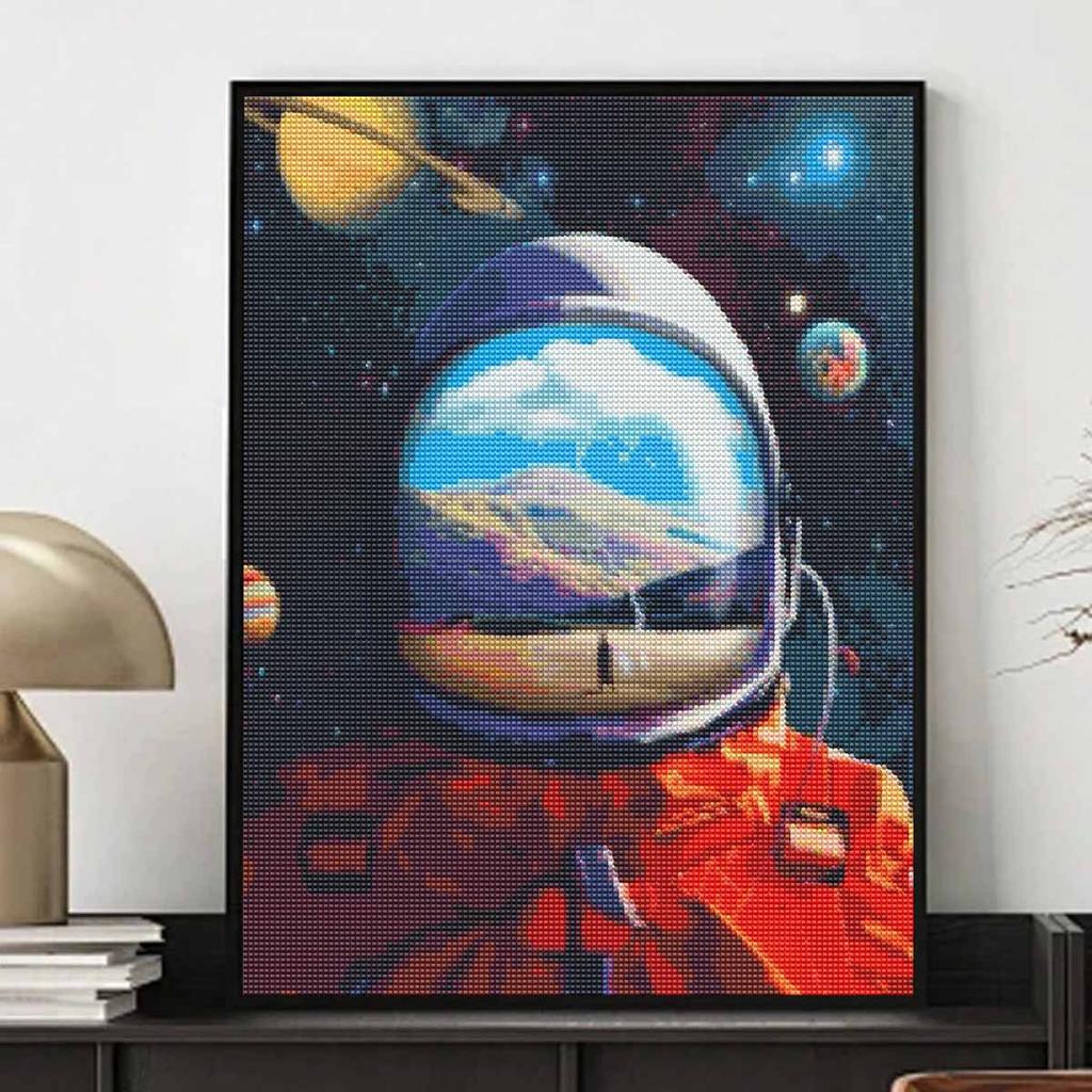 Cosmic Astronaut 5D Diamond Painting Full Round Drill Mosaic Diamond Embroidery Belief In Heart Cross Stitch Kits Home Decor Home Decor