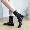 5 Pairs of New Women's Autumn and Winter Thickened Leopard Print Warm Rabbit Wool Mid Calf Socks