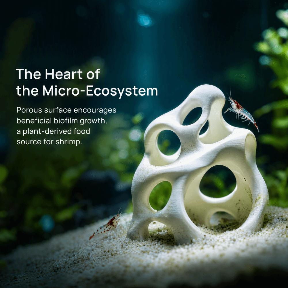 Natural Look Fish Shrimp Breeding Shelter 3D Printed Aquarium Hiding House Micro Landscape