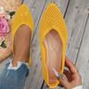 Fashion Women Flats Shoes Pointed Toe Ladies Shoes Solid Color Knitted Slip On Loafers Women Casual Breathable Ballet Women Flat Shoes