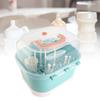 Nursing Bottle Storage Box Compact Household Dustproof Draining Thickened Plastic Baby Bottle Storage for Home Green