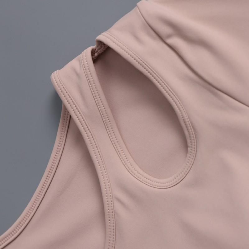 Womens Long Sleeve Yoga Top With Built-in Bra Slim Fit Running Gym Pilates Cycling