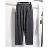 DIMANAF 2026 Summer New Plus Size Women Long Pants Loose Casual Elastic Waist Fashion Lady Bottoms Clothing Solid