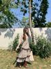 French sweet wear lace splicing cake dress summer niche thin long floral suspender dress